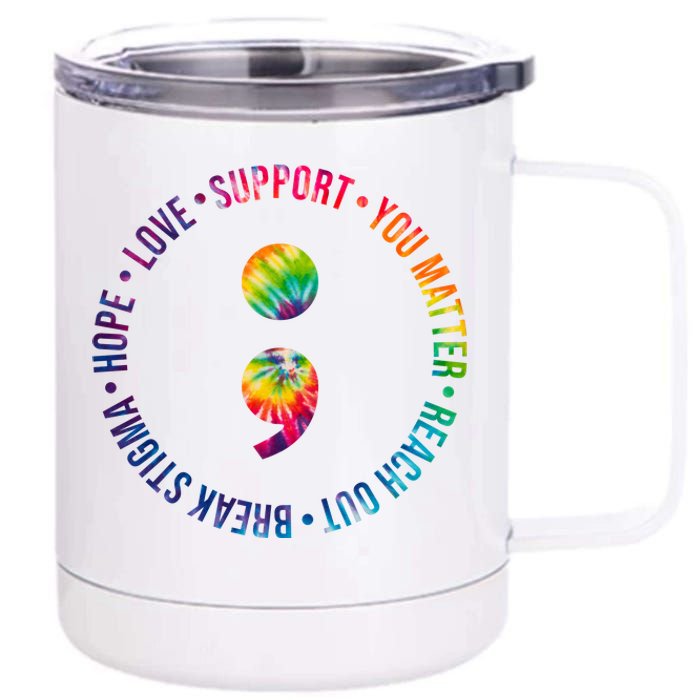 You Matter Mental Health Awareness Colorful 12 oz Stainless Steel Tumbler Cup