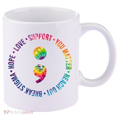 You Matter Mental Health Awareness Colorful 11oz C Handle Ceramic Mug
