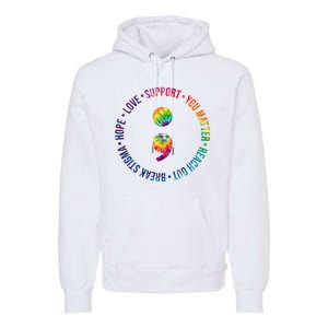 You Matter Mental Health Awareness Colorful Premium Hoodie