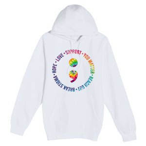 You Matter Mental Health Awareness Colorful Premium Pullover Hoodie