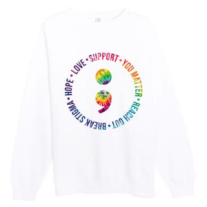 You Matter Mental Health Awareness Colorful Premium Crewneck Sweatshirt