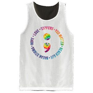 You Matter Mental Health Awareness Colorful Mesh Reversible Basketball Jersey Tank