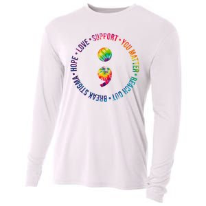 You Matter Mental Health Awareness Colorful Cooling Performance Long Sleeve Crew