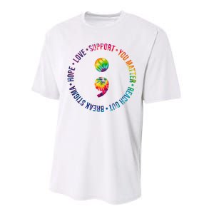 You Matter Mental Health Awareness Colorful Performance Sprint T-Shirt