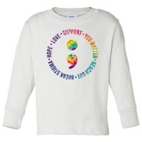 You Matter Mental Health Awareness Colorful Toddler Long Sleeve Shirt