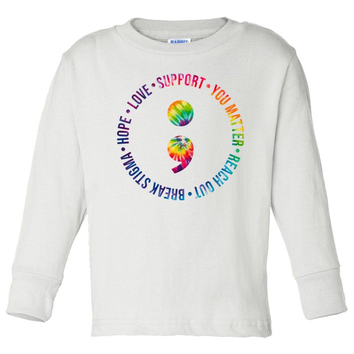 You Matter Mental Health Awareness Colorful Toddler Long Sleeve Shirt