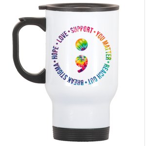 You Matter Mental Health Awareness Colorful Stainless Steel Travel Mug