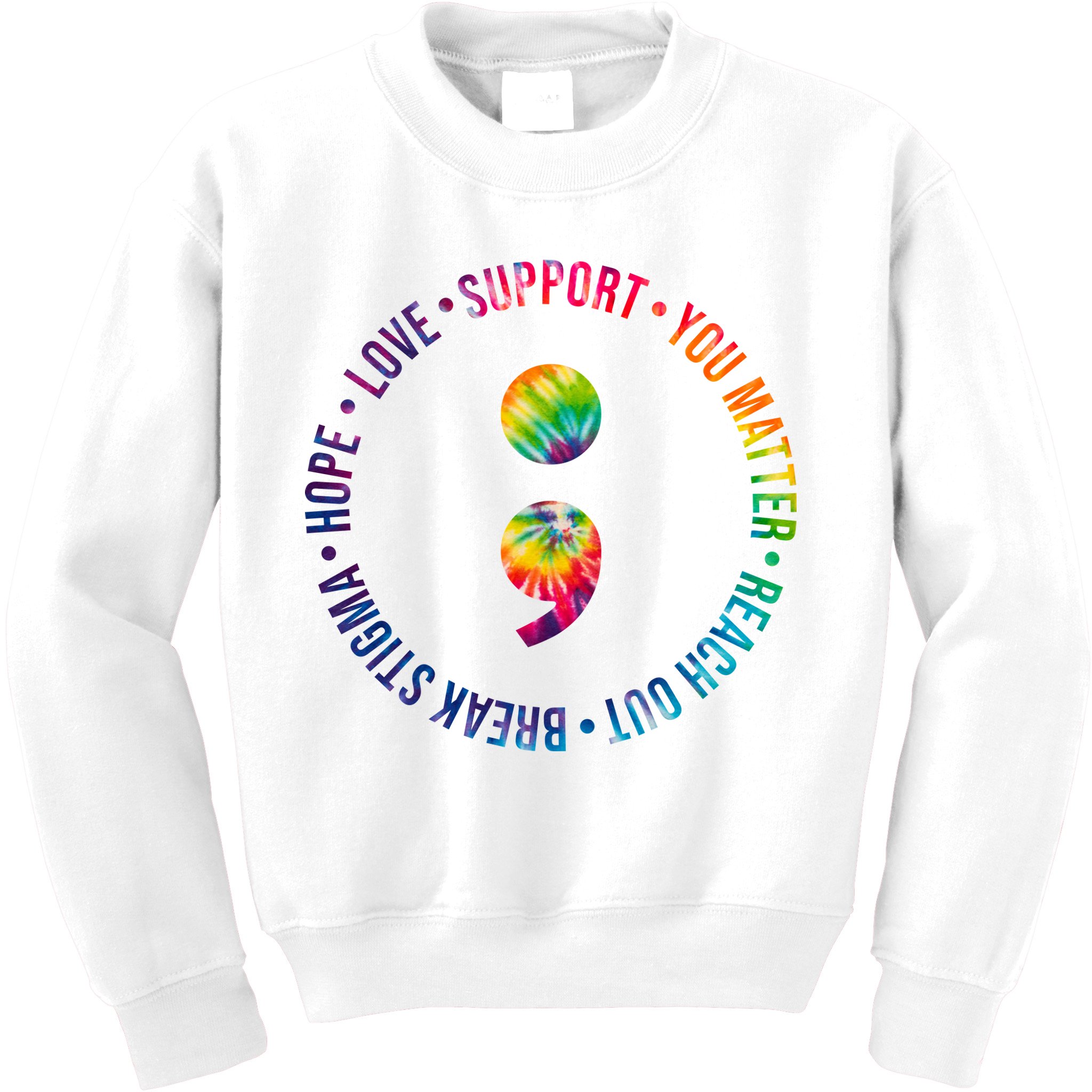 You Matter Mental Health Awareness Colorful Kids Sweatshirt