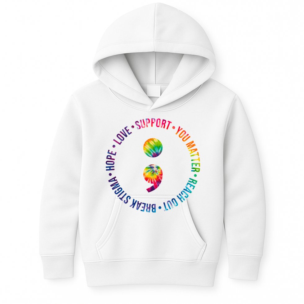 You Matter Mental Health Awareness Colorful Kids Hoodie