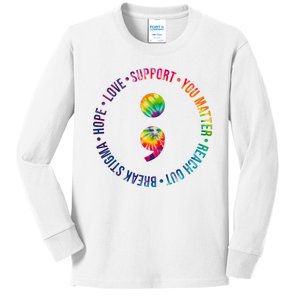 You Matter Mental Health Awareness Colorful Kids Long Sleeve Shirt