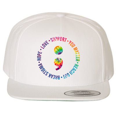 You Matter Mental Health Awareness Colorful Wool Snapback Cap