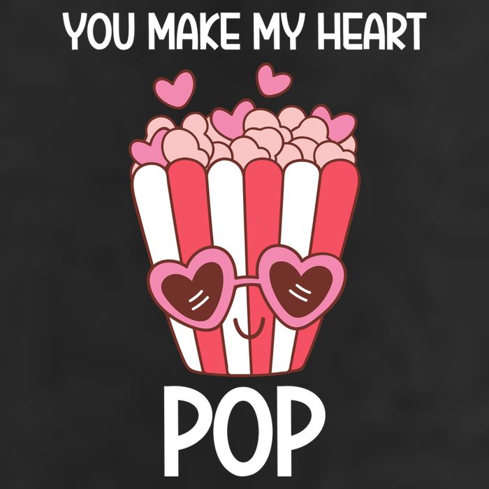 You Make My Heart Pop Funny Popcorn 25L Jumbo Tote