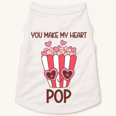 You Make My Heart Pop Funny Popcorn Doggie Tank