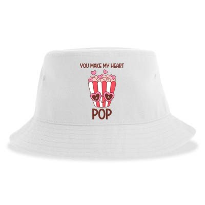 You Make My Heart Pop Funny Popcorn Sustainable Bucket Hat