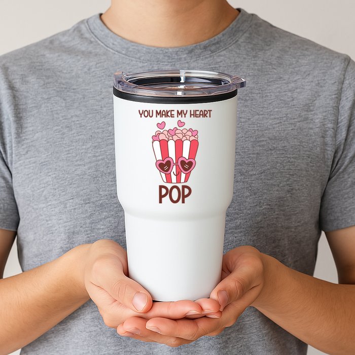 You Make My Heart Pop Funny Popcorn Tumbler