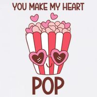 You Make My Heart Pop Funny Popcorn Baby Bodysuit