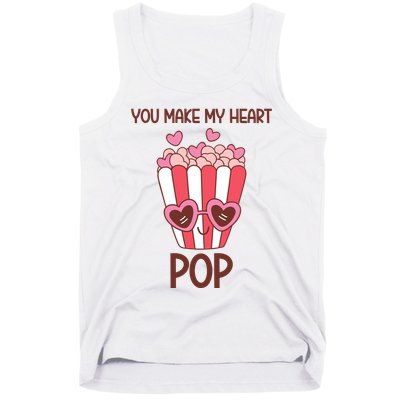 You Make My Heart Pop Funny Popcorn Tank Top