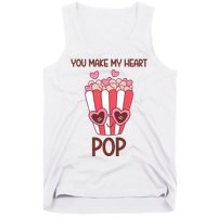 You Make My Heart Pop Funny Popcorn Tank Top