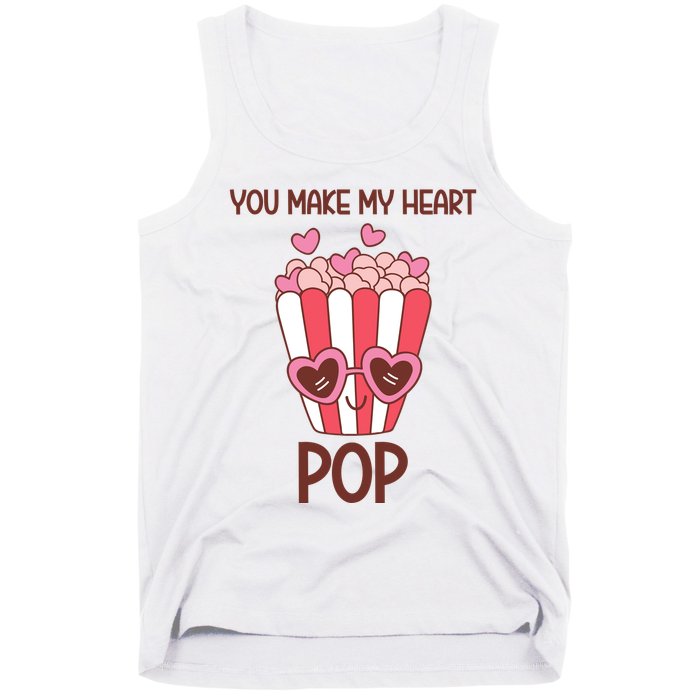 You Make My Heart Pop Funny Popcorn Tank Top
