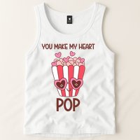 You Make My Heart Pop Funny Popcorn Tank Top