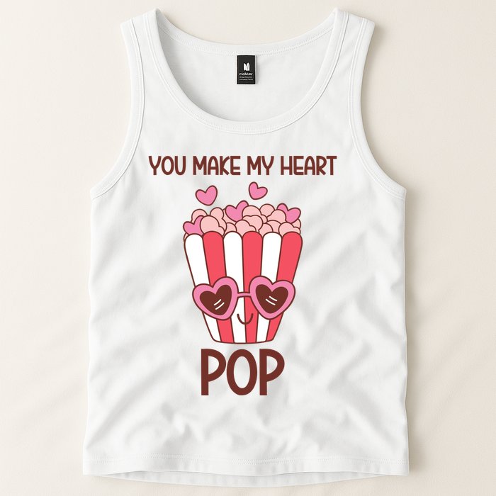 You Make My Heart Pop Funny Popcorn Tank Top