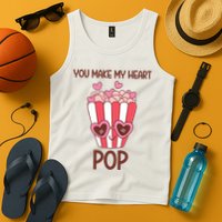 You Make My Heart Pop Funny Popcorn Tank Top