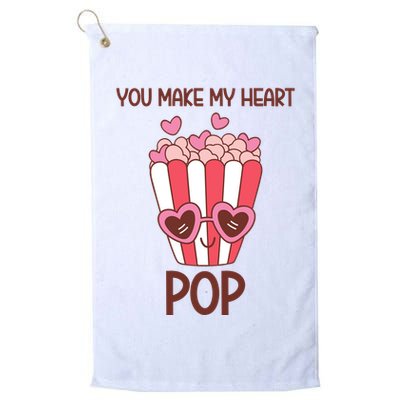 You Make My Heart Pop Funny Popcorn Golf Towel