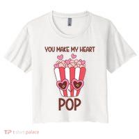 You Make My Heart Pop Funny Popcorn Crop Top