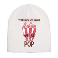 You Make My Heart Pop Funny Popcorn Short Acrylic Beanie