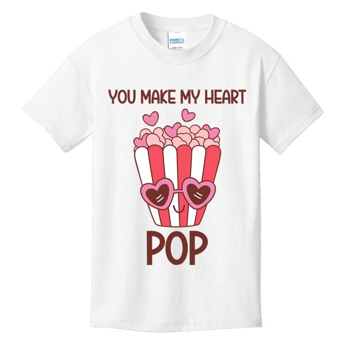 You Make My Heart Pop Funny Popcorn Kids T-Shirt