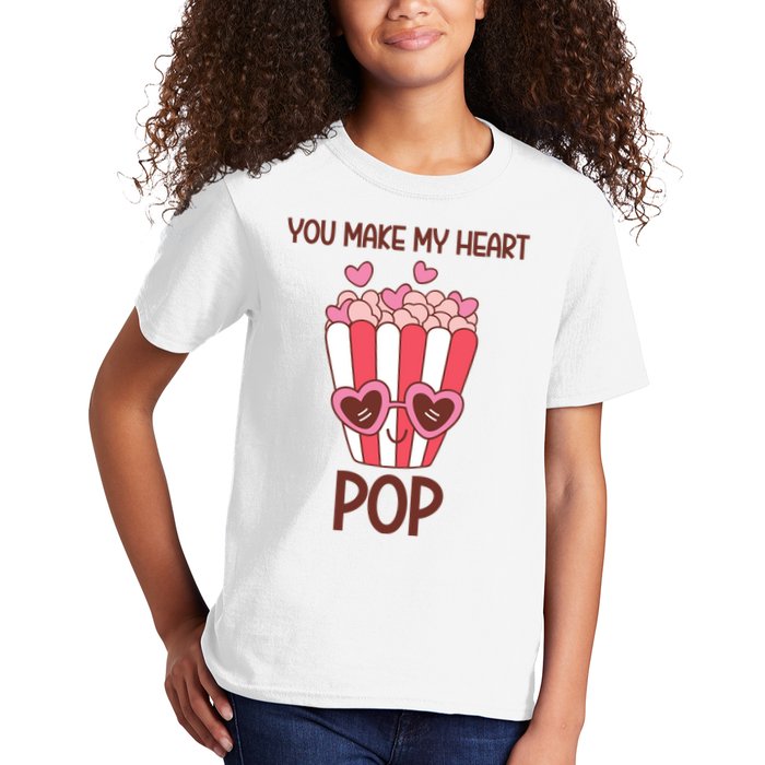 You Make My Heart Pop Funny Popcorn Kids T-Shirt