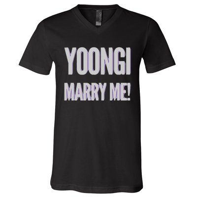 Yoongi Marry Me V-Neck T-Shirt