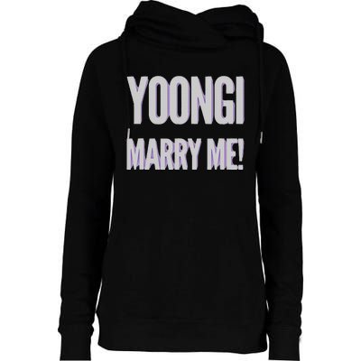 Yoongi Marry Me Womens Funnel Neck Pullover Hood