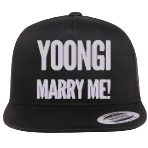 Yoongi Marry Me Flat Bill Trucker Hat