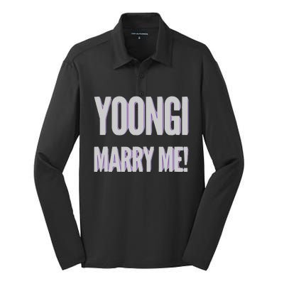 Yoongi Marry Me Silk Touch Performance Long Sleeve Polo