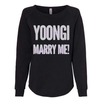 Yoongi Marry Me Womens California Wash Sweatshirt