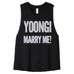 Yoongi Marry Me Women's Racerback Cropped Tank