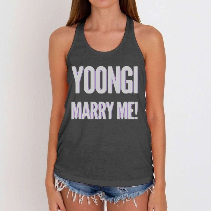 Yoongi Marry Me Women's Knotted Racerback Tank