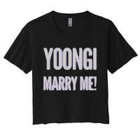 Yoongi Marry Me Women's Crop Top Tee