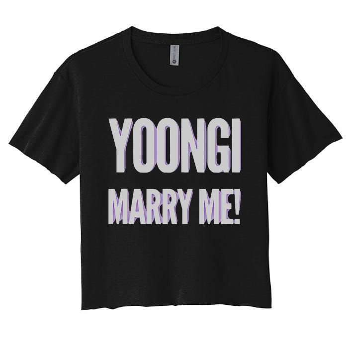 Yoongi Marry Me Women's Crop Top Tee