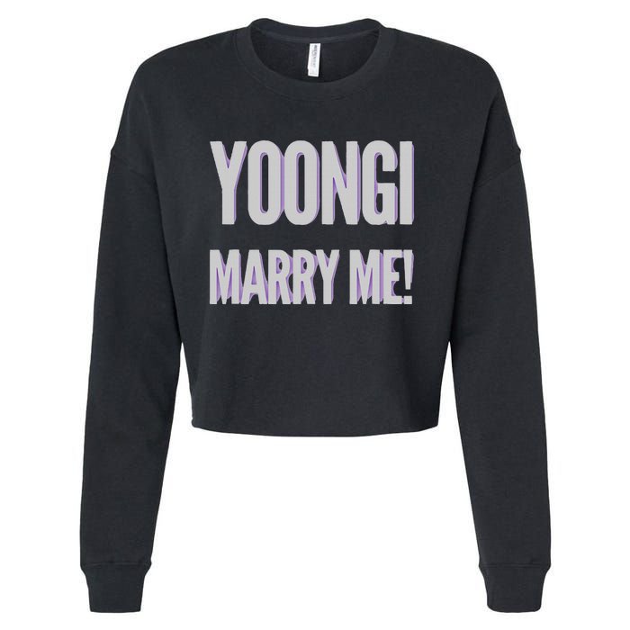 Yoongi Marry Me Cropped Pullover Crew