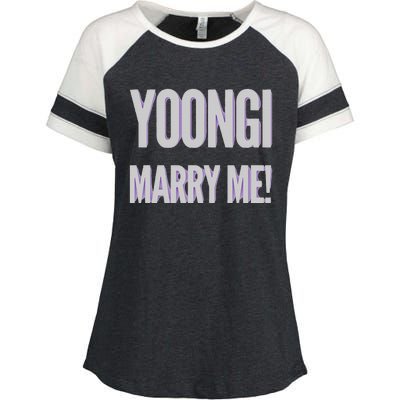 Yoongi Marry Me Enza Ladies Jersey Colorblock Tee