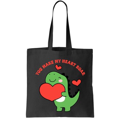You Make My Heart Roar Valentines Day Cute Dinosaur Bag