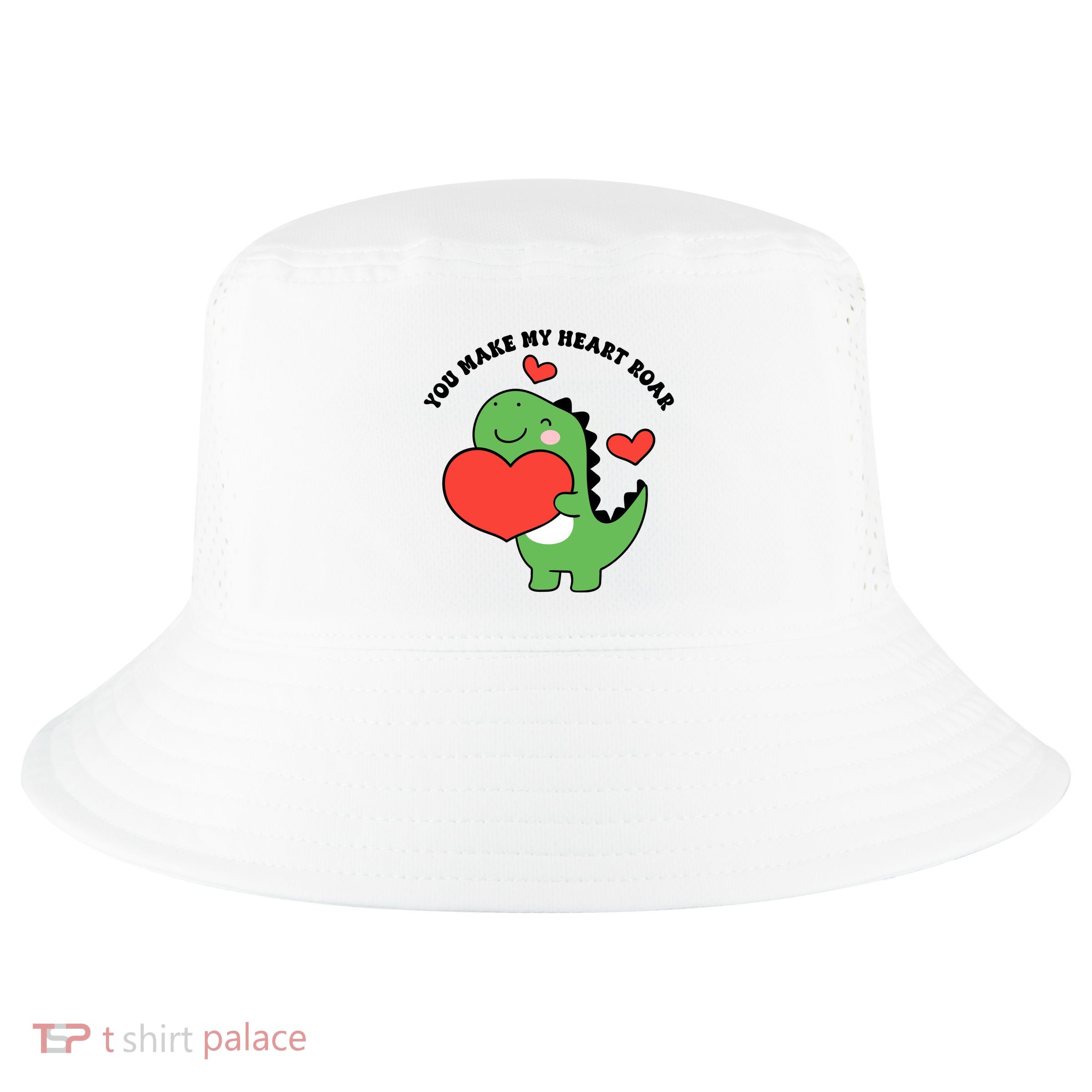 You Make My Heart Roar Valentines Day Cute Dinosaur Cool Comfort Performance Bucket Hat