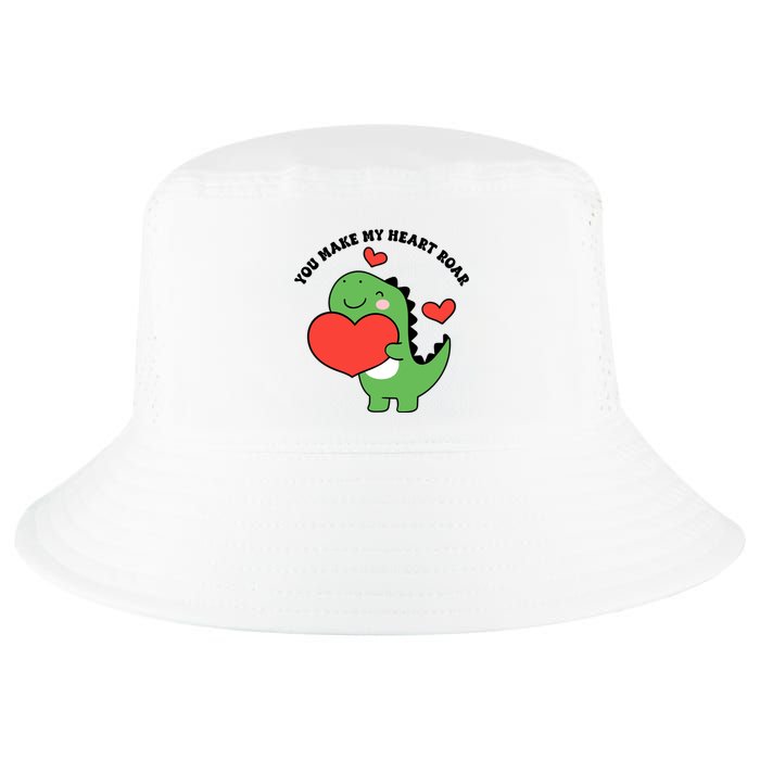 You Make My Heart Roar Valentines Day Cute Dinosaur Cool Comfort Performance Bucket Hat
