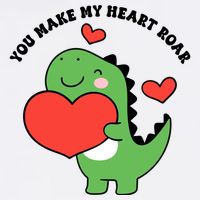You Make My Heart Roar Valentines Day Cute Dinosaur Cooling Performance Crew T-Shirt