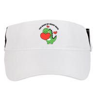 You Make My Heart Roar Valentines Day Cute Dinosaur Adult Drive Performance Visor