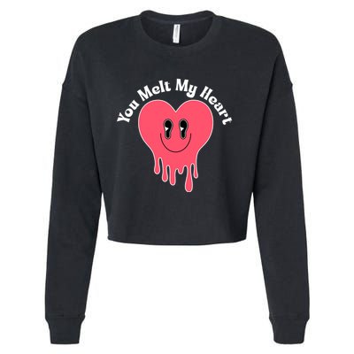 You Melt My Heart Valentines Day Cropped Pullover Crew