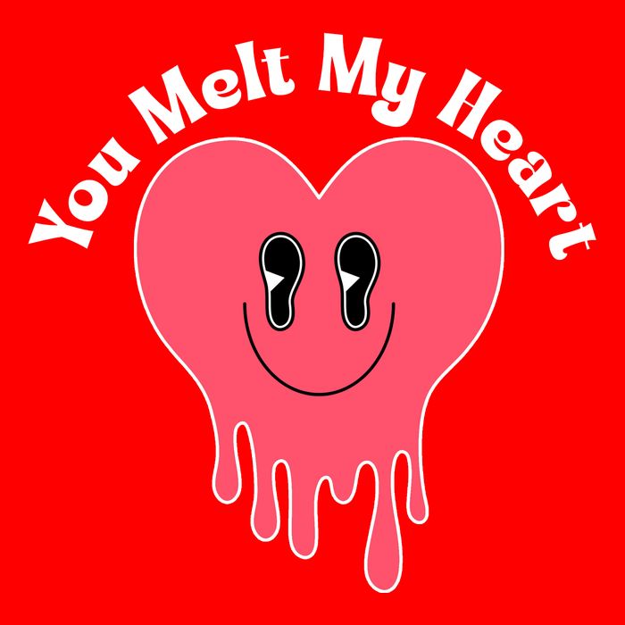 You Melt My Heart Valentines Day Women's V-Neck T-Shirt