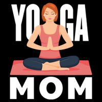 Yoga Mom Meditation Workout Exercise Fitness Mama Gift Flat Bill Trucker Hat